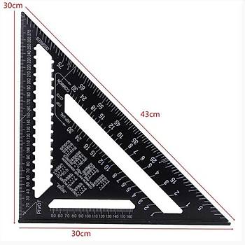 Alminyum gen Marangoz Gnyesi Metric lm Cetveli 30 CM