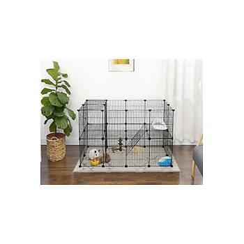 36 Panel Evcil Kk Hayvan Kedi Kpek Ku Evi Kafesi Oyun Park Portatif Tanabilir Metal Tel