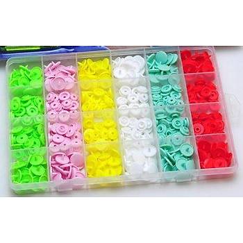 120 Set Plastik Renkli t t Dmesi ve effaf Saklama Kab