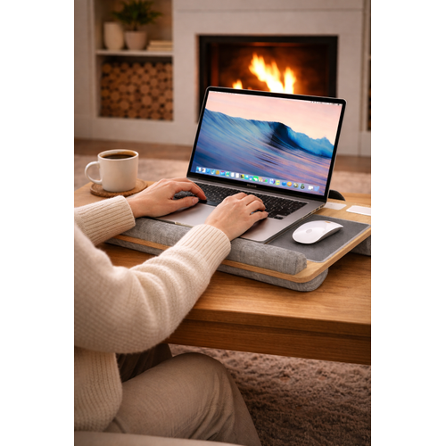 Portatif Laptop Sehpas� Tablet B�lmeli Yast�kl� Notebook Masas�