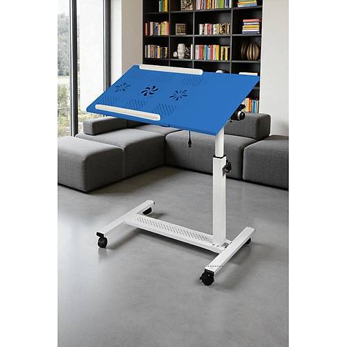 E�im ve Y�kseklik Ayarl� Fanl� Koltuk Kenar� B�lmeli Bilgisayar Laptop �al��ma Sehpas�