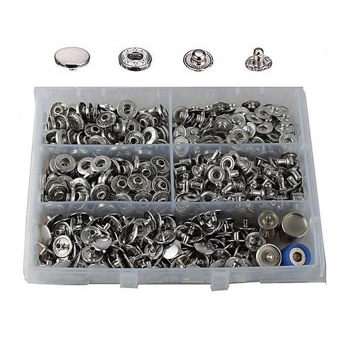 200 Set Metal Nikel Paslanmaz 15 MM t t Dme ve akm Kalb