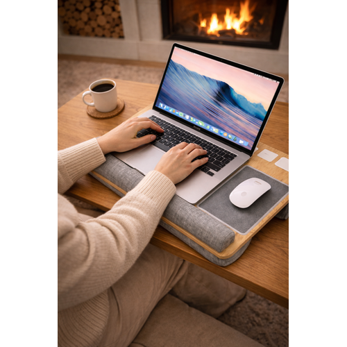 Portatif Laptop Sehpas� Tablet B�lmeli Yast�kl� Notebook Masas�