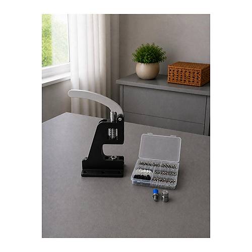 Portatif K���k Tulumba El Presi - 150 Adet Kapakl� 12,5 mm Metal ��t��t ve Kal�p �ak�m Seti