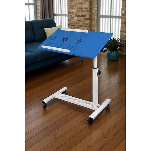 E�im ve Y�kseklik Ayarl� Fanl� Koltuk Kenar� B�lmeli Bilgisayar Laptop �al��ma Sehpas�