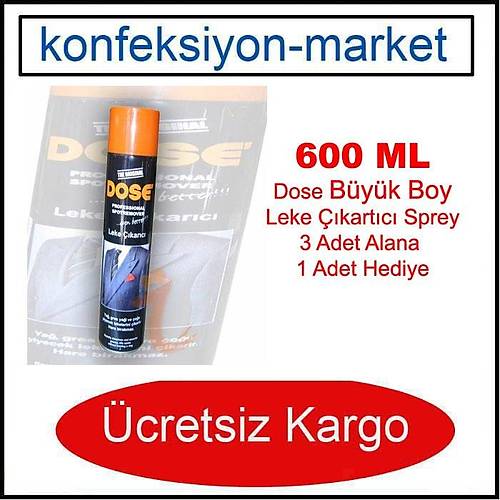 600ML Dose Ya ve ok Amal Leke kartc Sprey