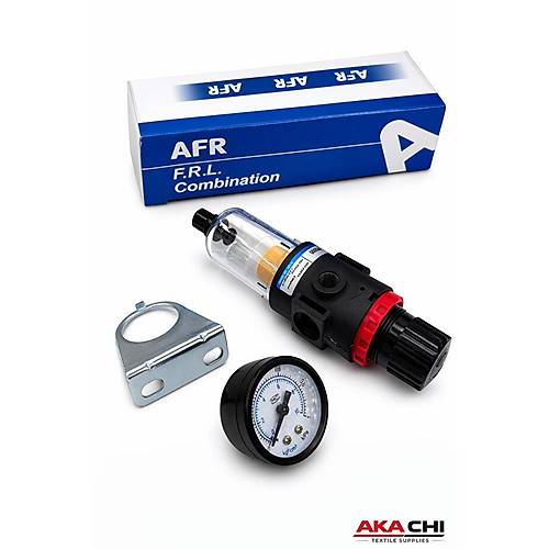 AFR2000 Kompres�r Hava Filtre Reg�lat�r� Su Ay�r�c� �artland�r�c� Bas�n� Ayarlay�c� Saatli Set