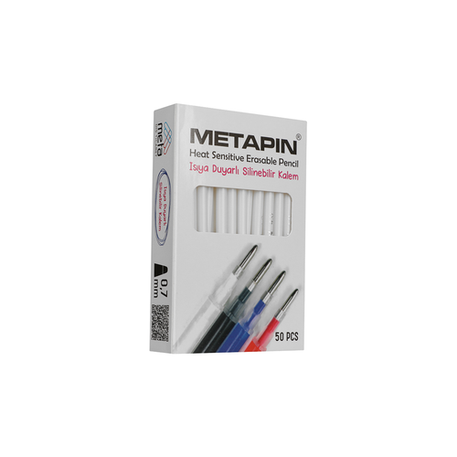 Metapin Is� ile Silinebilen U�an Refill Kalem ��i Beyaz (0.7 mm) - 50 Adet