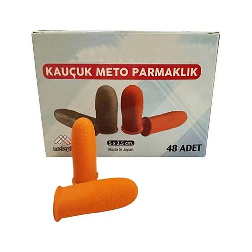 48 Adet Kal�n Kau�uk Kayd�rmaz Y�ksek Dayan�kl� Parmakl�k Medium Turuncu