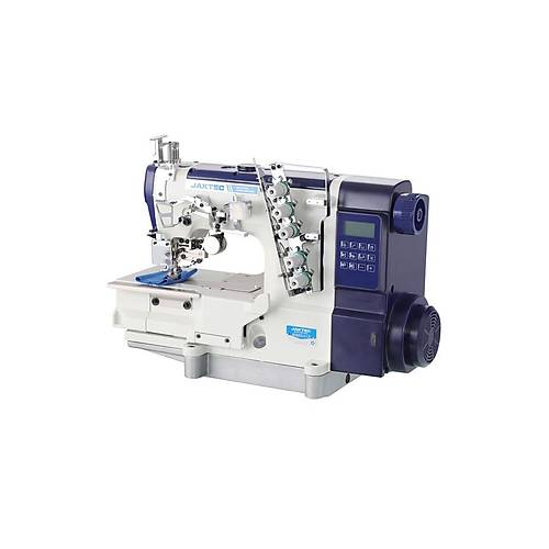 Jaktec Full Otomatik Ayak Kald�rmal� �plik Kesme Etek Re�me Diki� Makinesi