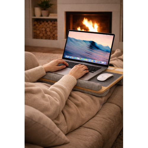 Portatif Laptop Sehpas� Tablet B�lmeli Yast�kl� Notebook Masas�