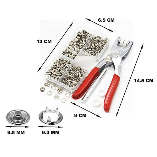 9.5 MM Metal t t El Pensesi 100 Adet t t akm Seti