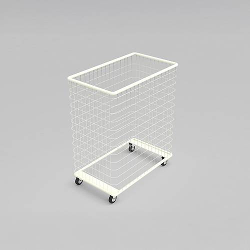 Tekerlekli Has�r Tel Sepet 40x70 cm