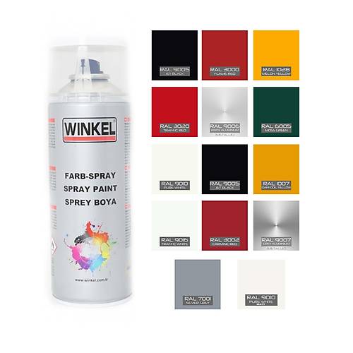 Winkel Akrilik Hobi Metal Ahap Plastik Mobilya Sprey Boya 400 ML