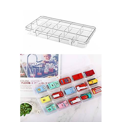 15 Blmeli Ayarlanabilir Organizer Plastik Kutu