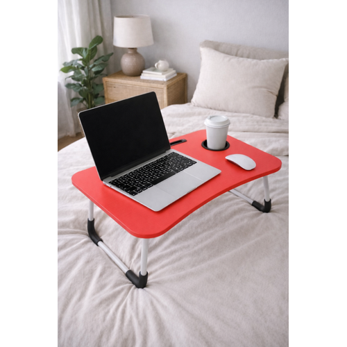 Portatif Atlantik K�rm�z� Renk Laptop Sehpas� Katlanabilir �al��ma Masas� Kahvalt� Masas�