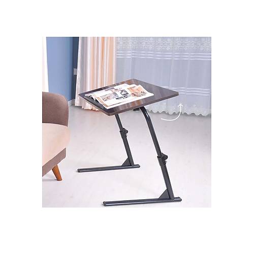 Eim Ykseklik Ayarl Katlanr Yatak st Koltuk Kenar ok Amal Sehpas Masa 40CMX60CMX67CM-BLACK