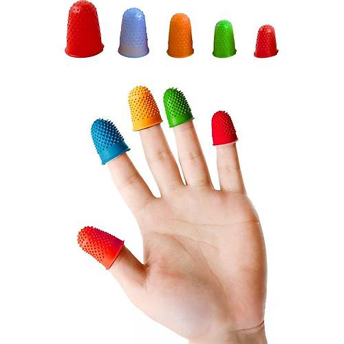 5 Parmak Terzi ��ne Koruyucu � Is�ya Dayan�kl� Esnek Silikon Parmakl�k