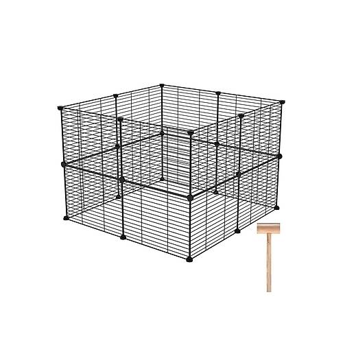 16 Panel Evcil Kk Hayvan Kedi Kpek Ku Evi Kafesi Oyun Park Portatif Tanabilir Metal Tel