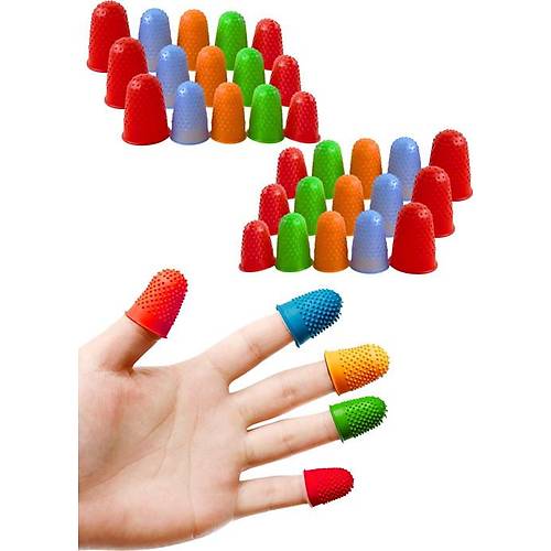 30 Par�a Terzi Parmak ��ne Koruyucu � S�cakl�k Dayan�kl� Silikon Parmakl�k Y�ks�k Seti