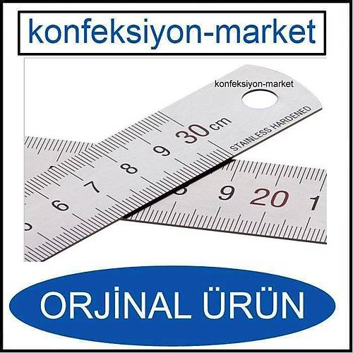 30cm ift Tarafl Paslanmaz elik Metal Cetvel