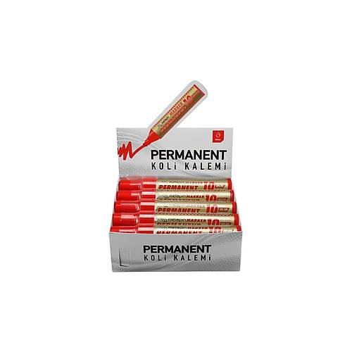Metapin 10mm Permanent Koli Kalemi Krmz 10'lu