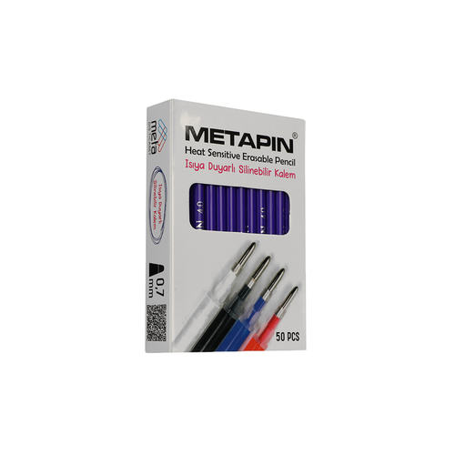 Metapin Is� ile Silinebilen U�an Refill Kalem ��i Mavi (0.7 mm) - 50 Adet