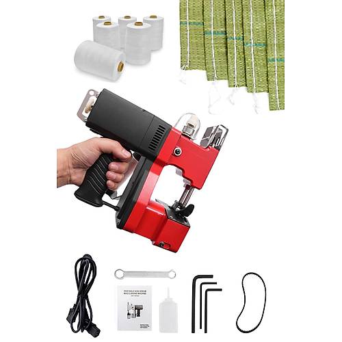 Elektrikli Portatif Hafif �uval A�z� Diki� Makinas� Seti � Ka��t Tohum Kuma� K�m�r �uval� Paketleme