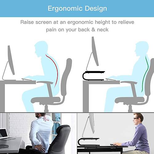 Masa st Ekran Monitor Laptop Yazc Ykseltici Metal Ayak Stand