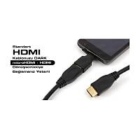 Dark Micro HDMI - HDMI Dönüştürücü Cep Telefonu