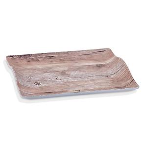 Mat Ah�ap Desenli Kare Sunum Tepsi, Pastane Sunum Tepsisi 28*28cm