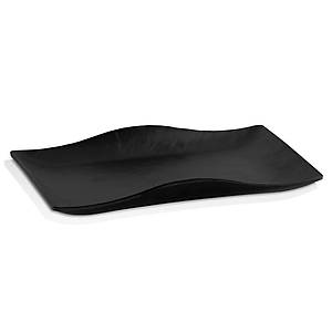 Mat Siyah Dikd�rtgen Sunum Tepsi, Pastane Sunum Tepsi 788