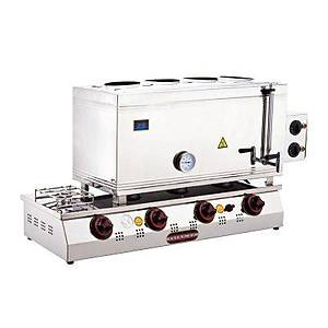 Silver �ay Kazan� 4 Demlikli �ift Taban Kaynakl� 58 L Elektrikli LPG'li