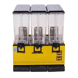 �erbetmatik 3 Hazneli Limonata �erbet Makinesi - 3 x 20 litre S+S+S / Y-33-SSS