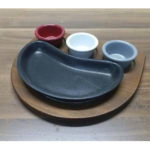 B�brek Tip Ah�ap Sunum Tahtas� & D�k�m Fajita Tavas�