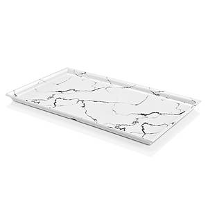 Mermer Desen Sunum Tepsisi, 43*25cm Derinlik 2 cm