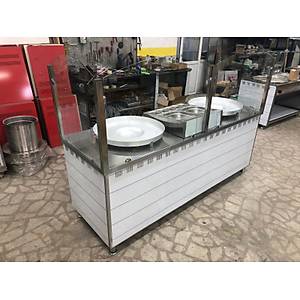 Tantuni tezgah� - 2 adet tantuni tepsisi