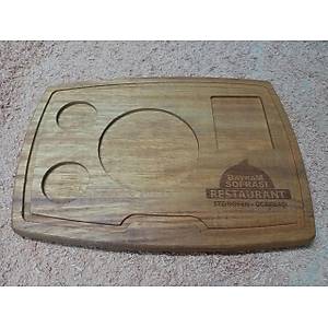 �roko Ah�ap Hamburger Sunum Tahtas� �zel Kesim