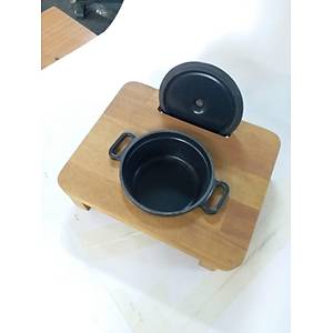 Mini D�k�m Tencere & Stand (Ah�ap Standl�)