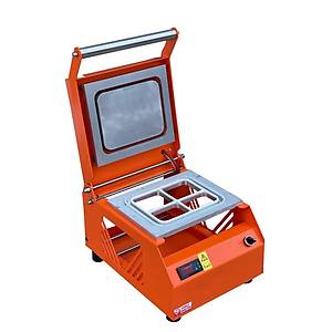 Mega Mutfak Manuel Kase Kapatma 4 G�zl� Tabak Kapatma Makinesi- Turuncu