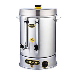 Silver Metal Basmal� �ay Makinesi 80 Bardak Kapasiteli 9 L