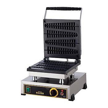 Silver ubukta Waffle Makinesi Elektrikli