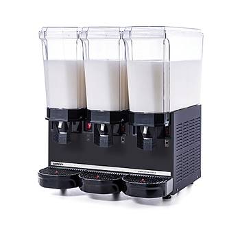 Samixir Klasik Triple Karıştırıcılı 3 Hazneli Limonata Soğutma Makinesi 20 + 20 + 20 Litre 40.MMMB