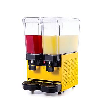 Samixir Klasik Twin Fıskiyeli Çiftli Limonata Soğutma Makinesi 20 + 20 Litre 40.MMY