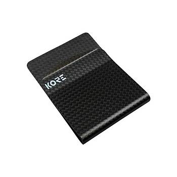 KORE �nce Taktikal C�zdan + Carbon Fiber Para Klipsi, Gri