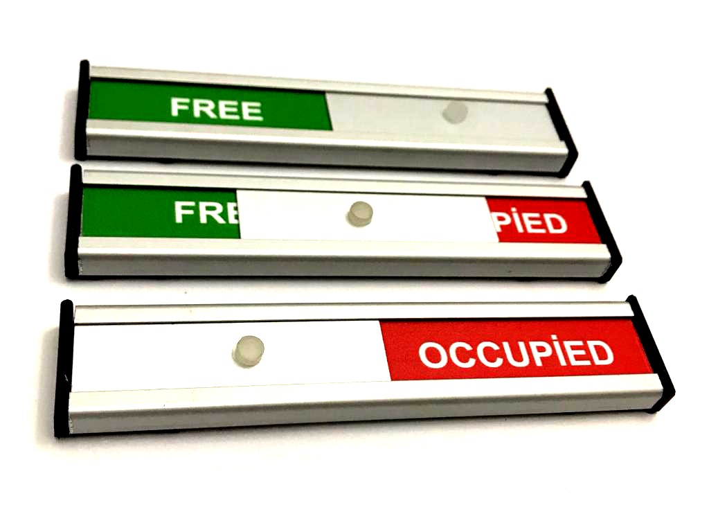 FREE - OCCUPİED Tabelası Kapı isimliği Yönlendirme Levhası Sürgülü Kapı ...
