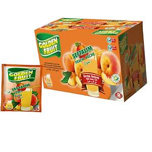 Golden Fru�t �eftali Aromal� ��ecek Tozu �eftalim 40 Adet x 9gr Bardak Hediyeli 