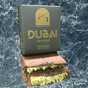 Antep F�st�kl� Kaday�f Dolgulu Dubai �ikolatas� 100 Gr
