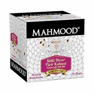 Mahmood Coffee Haz�r T�rk Kahvesi S�tl� �ekerli 12 x 25 gr Haz�r Kahve