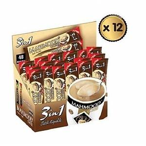 Mahmood Coffee 3'� 1 Arada S�tl� K�p�kl� Haz�r Kahve 48'li 18 Gr 12 Paket ( 1 Koli )